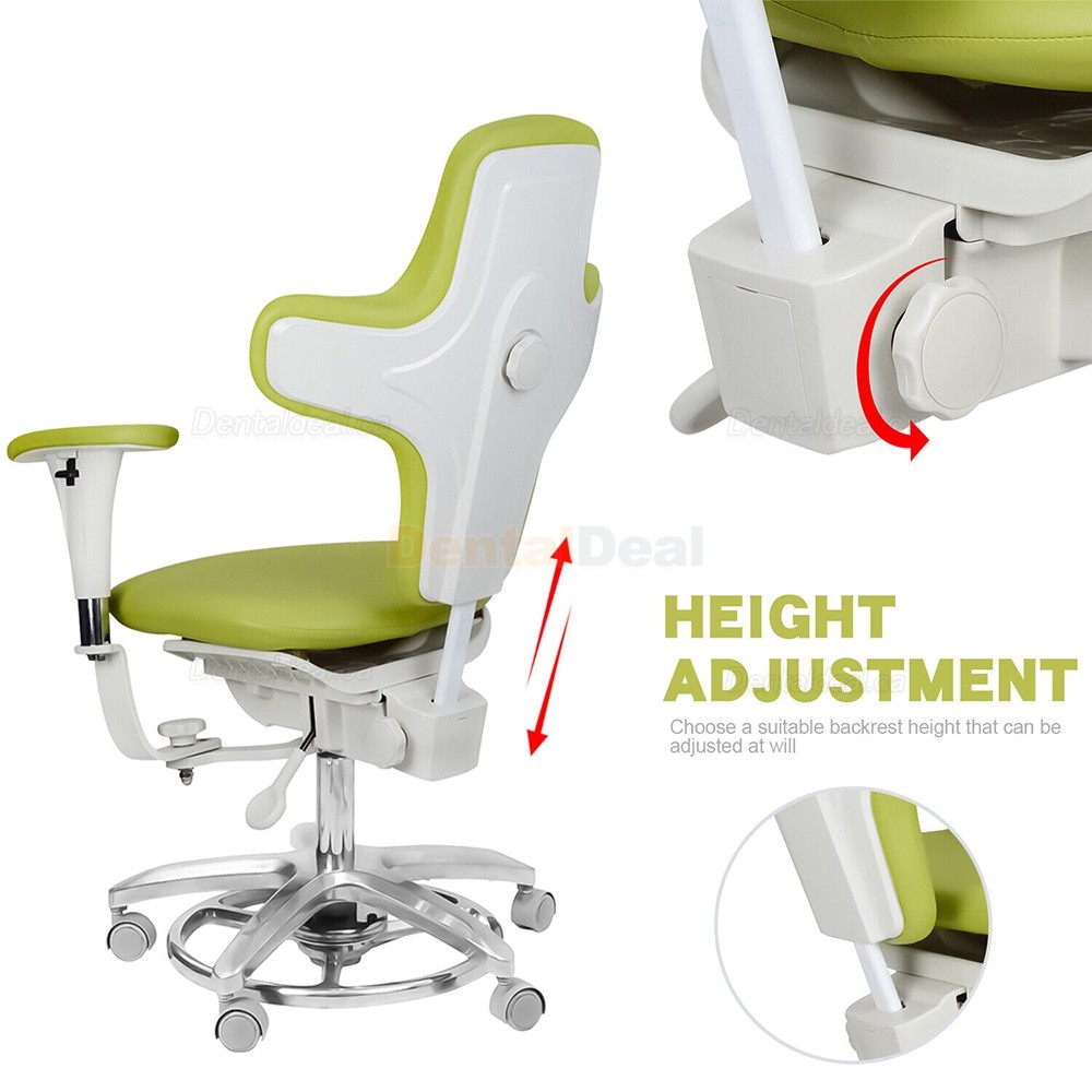 QY-MDS-E3 Dental Microscope Operator Stool Ergonomic Dentist Surgeon Stool PU Leather